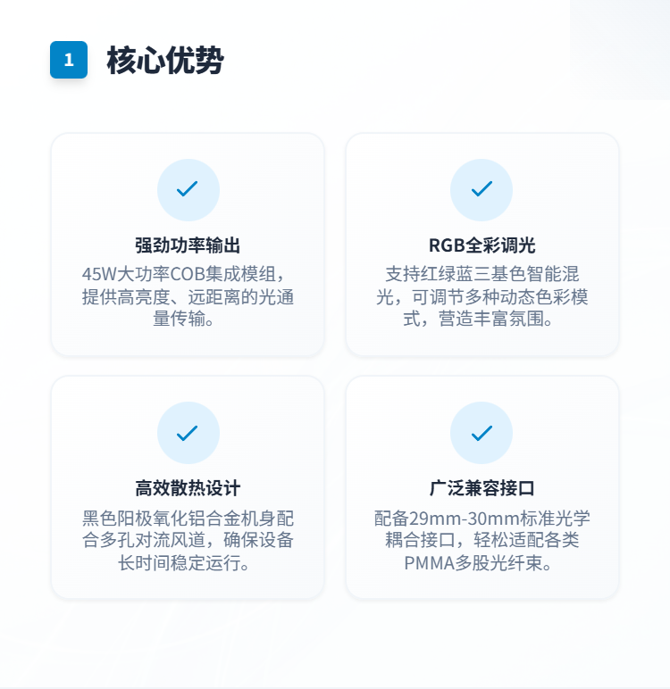 45W 工程级大功率光纤光源机插图1