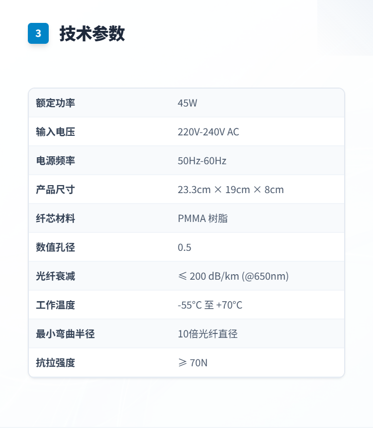 45W 工程级大功率光纤光源机插图3