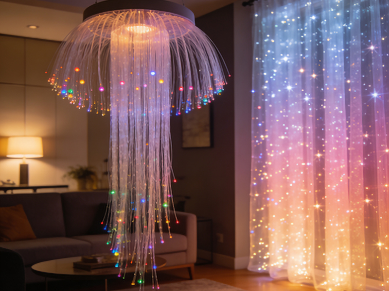 光纤装饰：室内设计中的光影艺术插图