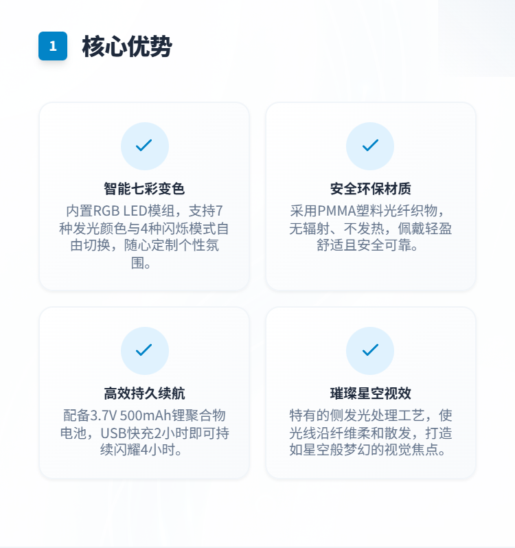 光纤发光发卡/头饰系列插图1
