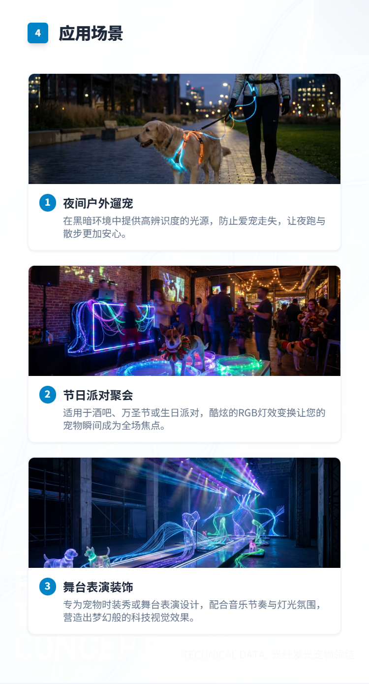 光纤发光宠物领结插图4
