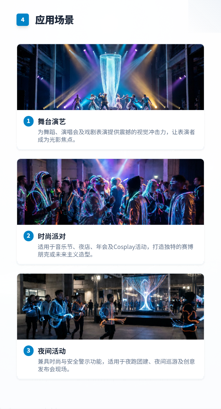 光纤发光连帽风衣系列插图4