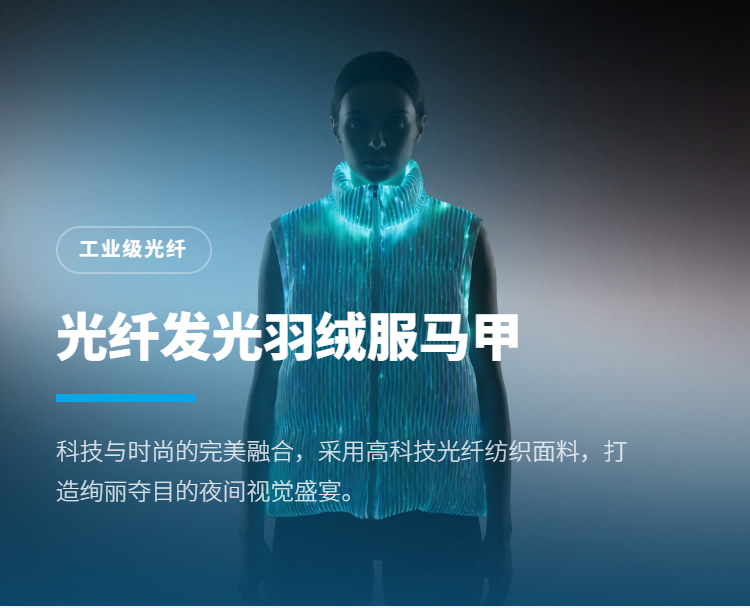 光纤发光羽绒服马甲/背心插图