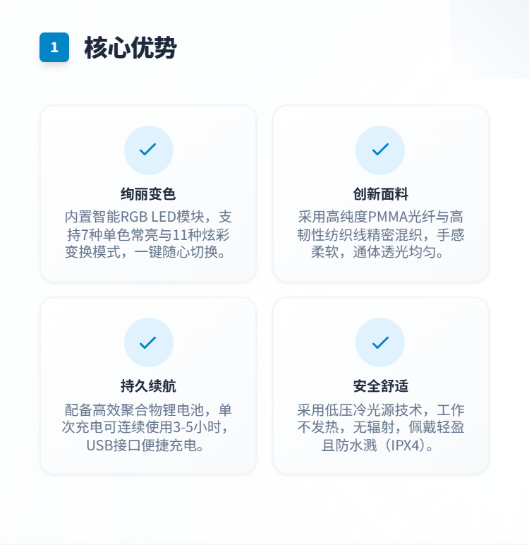 光纤发光领带插图1