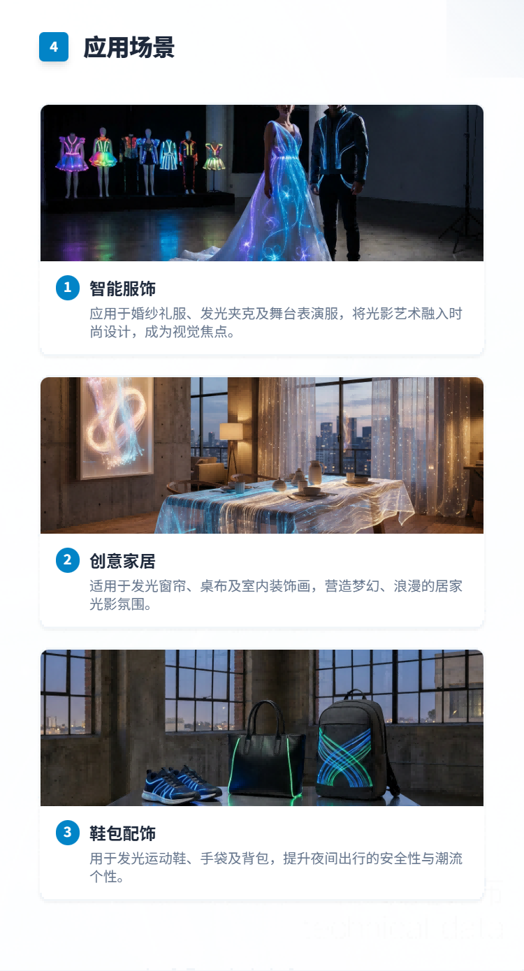 平纹光纤发光布料插图4
