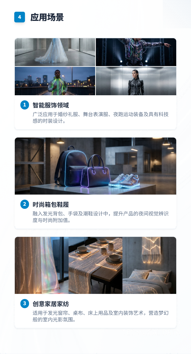 提花纹光纤发光布料插图4