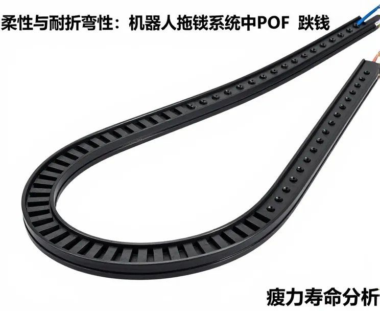 深入解析:机器人拖链POF跳线柔性与耐折弯性对疲劳寿命的影响机制缩略图 机器人拖链